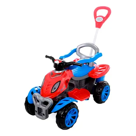 Motoca Spider Maral Infantil Passeio e Pedal Vermelho Azul