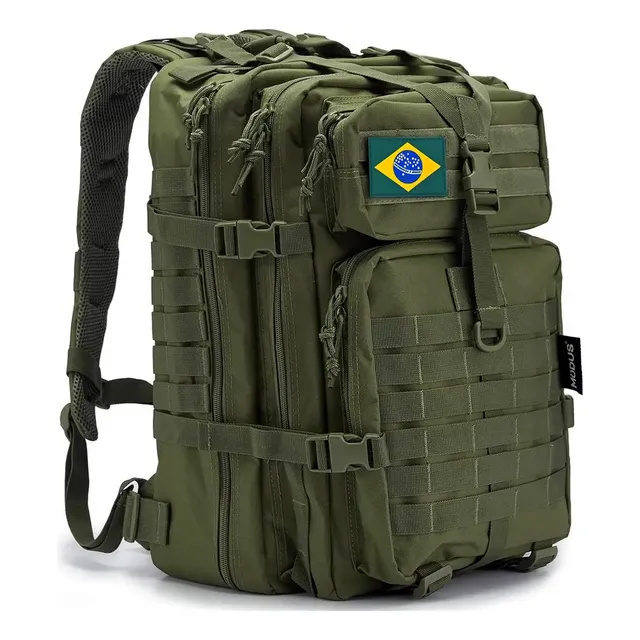 Mochila Masculina Impermeável Exército 50l Cor Verde Escuro Liso