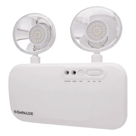 Luminária Emergência Empalux 3000 Lumens Led 48 Luzes Recarregável Branco 127/220v