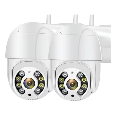 Kit 2 Câmeras De Segurança Icsee A8 Ptz Wi-fi Com Visão Noturna Para Exterior E Interior Branco