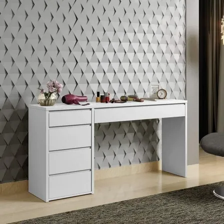 Escrivaninha 5 Gavetas Berlim Yescasa 136x81x45cm Branco