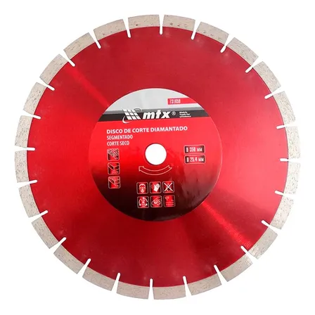 Disco De Corte Diamantado P/ Asfalto 14 Pol 350x25,4 Mtx Vermelho
