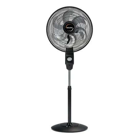 Ventilador De Coluna Mallory Éolo Preto E Grafite - Cor Das Pás Prateado Diâmetro 40 Cm Material Das Pás Plástico Quantidade De Pás 6 220v
