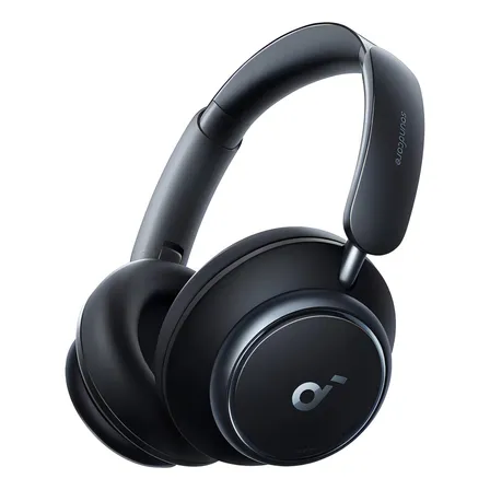 Fone de Ouvido Bluetooth soundcore Space Q45 da Anker, Cancelamento de Ruído Adaptativo, Headphone, Redução de Até 98%, 65h de Bateria, Controle via App, Áudio Hi-Res LDAC, Ajuste Confortável, Preto