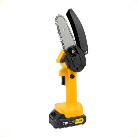 Mini Serra A Bateria 21v Portátil Elétrica Portátil Recarregável Bateria 21v Bivolt Cor Amarelo Frequência 60Hz Startools
