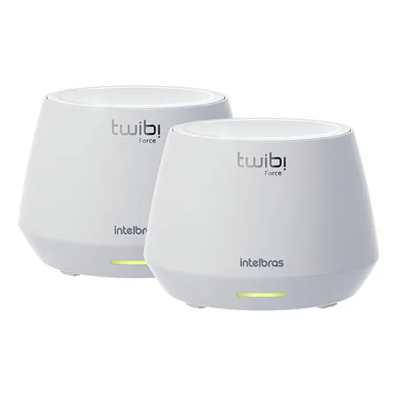 Conjunto Roteador Mesh Wifi 6 Intelbras Twibi Force Ax 2 Uni Branco
