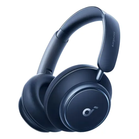 Fone de Ouvido Bluetooth soundcore Space Q45 da Anker, Cancelamento de Ruído Adaptativo, Headphone, Redução de Até 98%, 65h de Bateria, Controle via App, Áudio Hi-Res LDAC, Ajuste Confortável, Azul