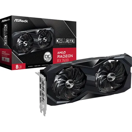 Placa De Vídeo Asrock Radeon Rx 7600 8gb Challenger Oc Gddr6 Hdmi 2.1