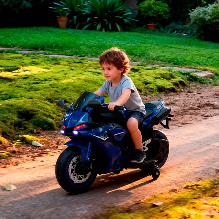 Mini Moto Elétrica Infantil Honda R1 Sport Azul