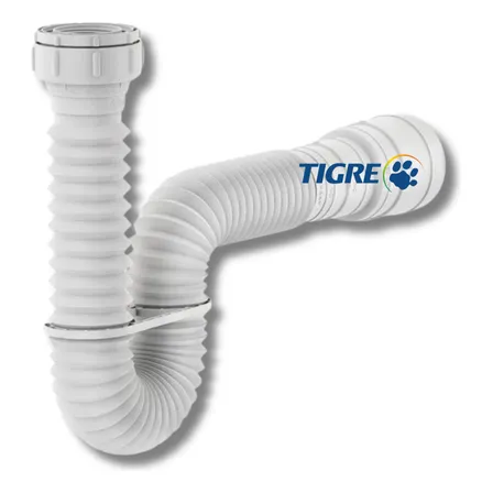 Sifão Para Pia Multiuso Ajustável tigre cor branco