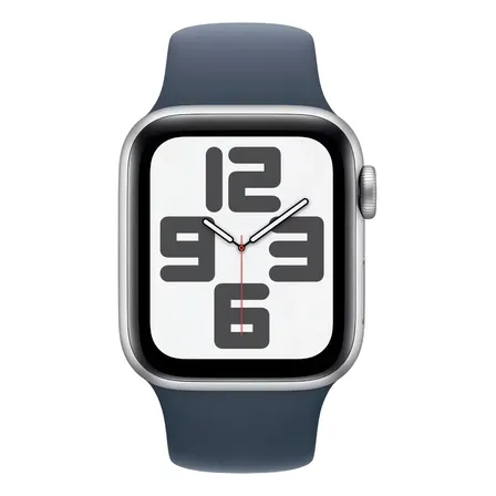 Apple Watch Se Gps (2da Gen) Caixa Prateada De Alumínio 40 Mm Pulseira Esportiva Azul-tempestade S/m Prata Correa Esportiva