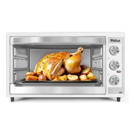 Forno Elétrico Philco 50L Branco Dupla Resistência PFE52B