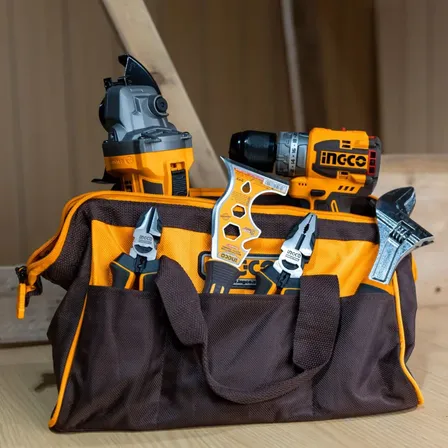 Bolsa P/ferramentas Ingco 06 Bolsos Profissional Resistente Laranja