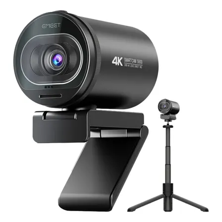 Webcam Emeet Smartcam S600 4k Com Foco Automático Preto