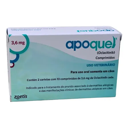 Zoetis Apoquel Comprimidos 3,6 mg Tratamento para coceira em cães