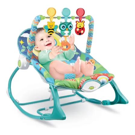 Cadeira De Descanso E Balanço Funtime 18kgs Coruja Maxi Baby Azul-turquesa