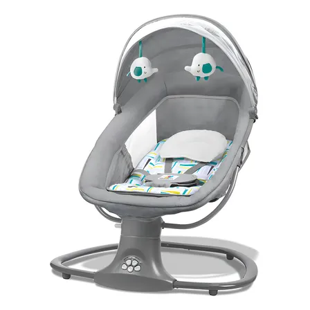 Cadeira De Balanço Para Bebê Automática Techno 8104 Mastela Com Bluetooth Cinza