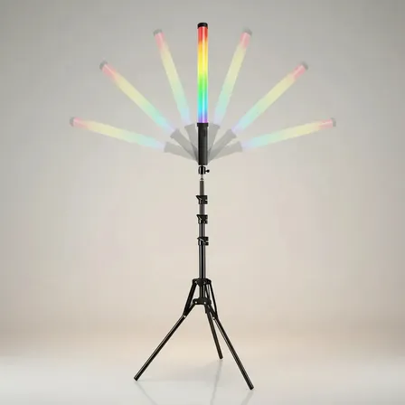 Bastão de LED Fotografia RGB DGM Luxceo-P400 com Tripé 2m Recarregável