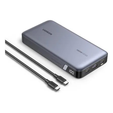 Power Bank Carregador Portátil Ugreen 145w 25000mah Pd3.1 Cor Cinza Space Grey