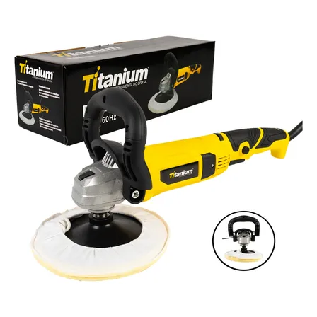 Politriz 180mm 1200W 127V Titanium Platina - Transforme o Comum em Extraordinário com Polimento de Alta Qualidade para Carros, Barcos e Projetos de Marcenaria com Precisão e Eficiência!