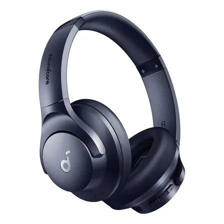 Fone de Ouvido Bluetooth Soundcore Anker Q20i ANC Híbrido Fone Sem Fio Headset Gamer com Cancelamento de Ruído 60H Bateria Hi-Res App Multiponto Headphone Graves Potentes Dobrável Carga Rápida Azul