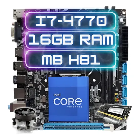 Kit Upgrade Intel Core I7 4770 H81 Cooler 16gb