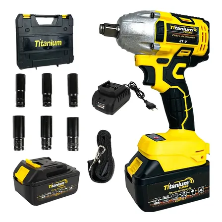 Chave De Impacto À Bateria 21v Brushless 1/2 Titanium