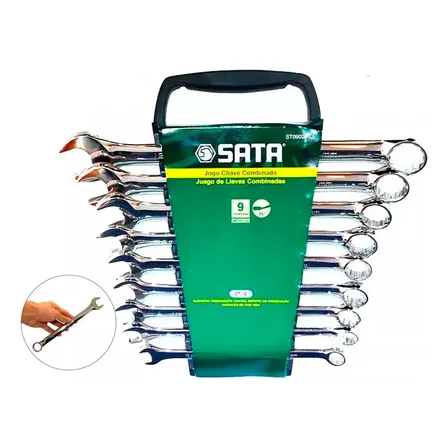 Jogo De Chave Combinada Sata 8-19mm 9 Peças