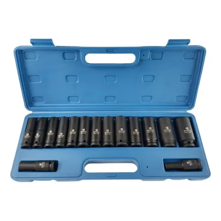 Kit Jogo De Soquete Longo De Impacto 1/2 15 Peças Bremen