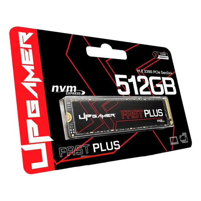 SSD Interno 512GB M.2 NVMe Leitura Rápida Armazenamento Alta Velocidade Upgrade PC Notebook Desktop Inicialização Sistema Jogos Programas UP Gamer Fast Plus UP3000