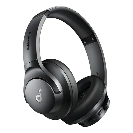 Fone de Ouvido Bluetooth Soundcore Anker Q20i ANC Híbrido Fone Sem Fio Headset Gamer com Cancelamento de Ruído 60H Bateria Hi-Res App Multiponto Headphone Graves Potentes Dobrável Carga Rápida Preto