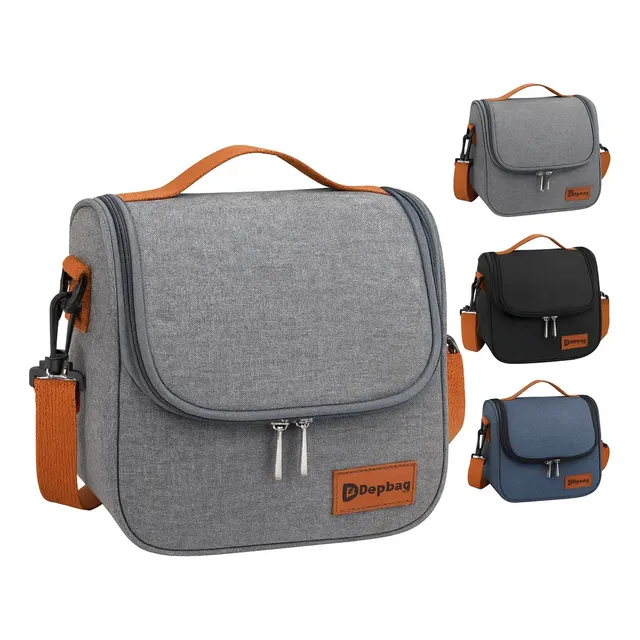 Bolsa Térmica Marmiteira Para Transportar Alimentos Quentes Cor Cinza