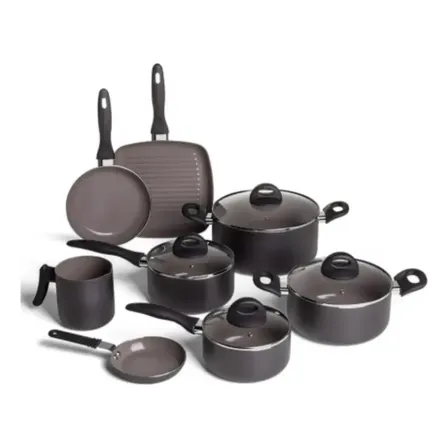 Jogo De Panelas Brinox Ceramic Life Smart Plus 8 Peças Preto