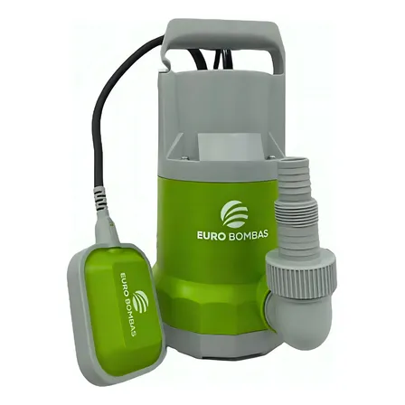 Bomba Submersível 370w 1/2cv Drenagem Água Limpa Eurobombas Eb-05 7000 L/h 8mca Verde 220v