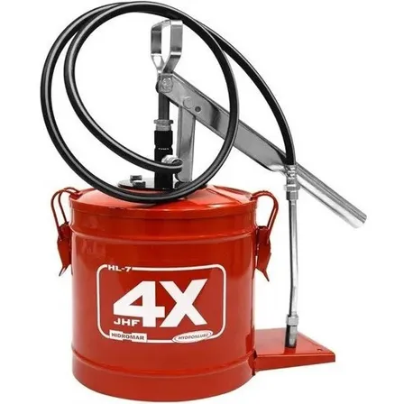 Engraxadeira Manual Hidromar 7kg Com Compactador Alta Pressão 5000 PSI