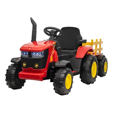 Trator Elétrico Infantil com Controle Remoto 12v Vermelho - Zippy Toys