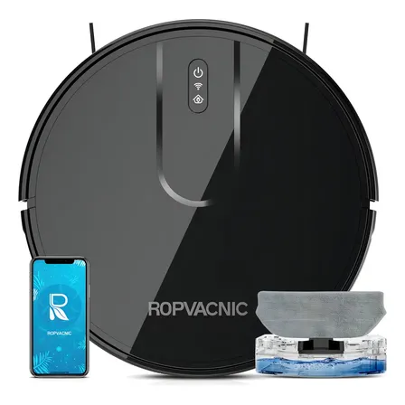 Robô Aspirador Ropvacnic S1 com Alexa e Função Mop Wi-Fi 3 em 1