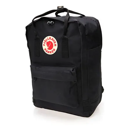 Mochila Fjällräven Kånken Laptop 15 Cor Black Desenho Do Tecido Lisa