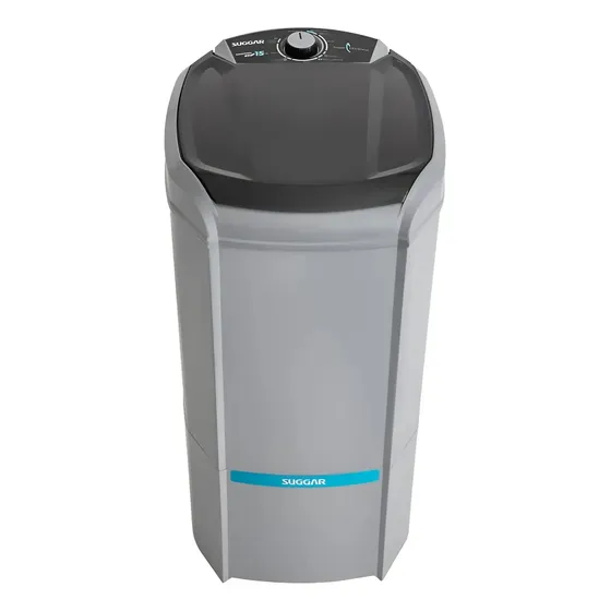 Lavadora Lavamax Eco 15kg Prata Suggar Cor Cinza 127v Cinza/preto