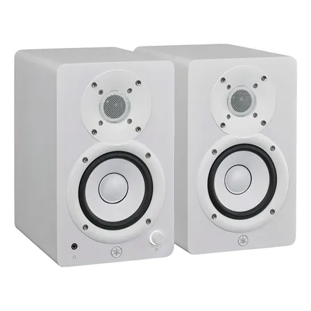 Par Monitor Estúdio Near Field Yamaha Hs4 Bass Reflex 2 Vias Cor Branco