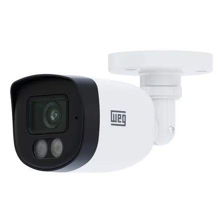 Câmera De Segurança Bullet Ip Weg 2mp Full Hd Poe Visão Noturna Branco