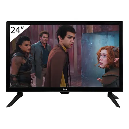 Tv Monitor Led 24 Bak Bk-24 Full Hd 1920x1080 Com Entrada Hdmi Usb E Vga