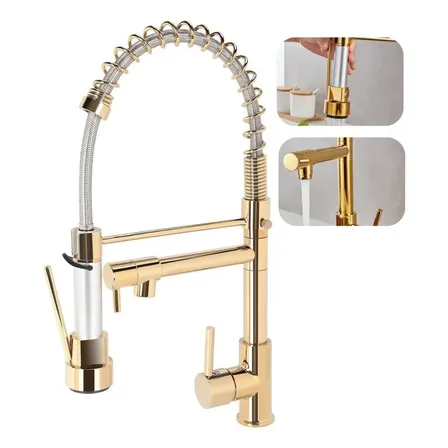 Yesop Gourmet Y-095 torneira dourada brilhante 50cm