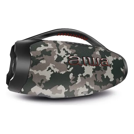 Caixa de Som Boombox Plus AIWA BBS-01-BG 200W Bluetooth 30H IP66 USB Cinza