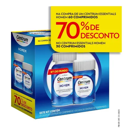Multivitamínico para Homem Centrum Vitaminas de A à Z 90 Comprimidos