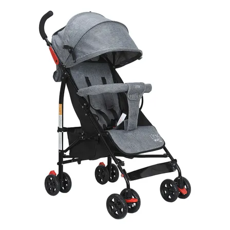 Carrinho de Bebê Guarda Chuva LINK Até 15kgs Maxi Baby - Cinza