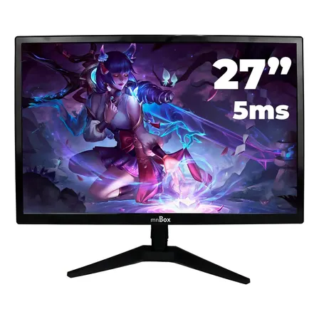 Mnbox Gamer D-MN006 Monitor Led 27'' Alta Luminosidade Hdmi Vga 1920x1080 Cor Preto