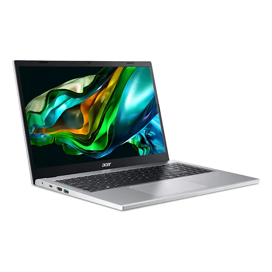 Notebook Acer Aspire 3 Intel Core i3– N305 FHD 15.6" LED TN UHD para processadores Inte 256GB SDD 8GB RAM Debian 64 bits Prata - A315-510P-320B