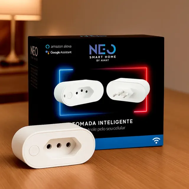 Tomada Inteligente Smart Wi-fi 2.4 Ghz 20a 110v/220v Bivolt Branco Cod: 291990617 Neo Avant