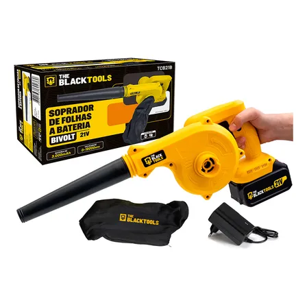 Soprador De Folhas A Bateria Aspirador Elétrico Com Saco Coletor Tcb21b The Black Tools